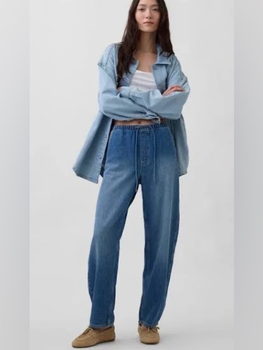 Gap High-Rise Easy Barrel Women’s Jeans - Blue